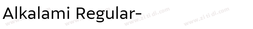 Alkalami Regular字体转换